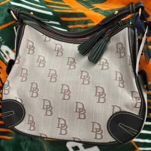 Dooney & Bourke Side Pocket Hobo in Black and Gray